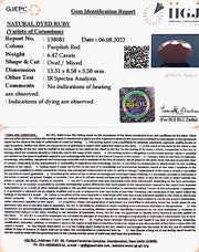 7.12 Ratti Natural Indian Ruby with Govt. Lab Certificate-(1221)